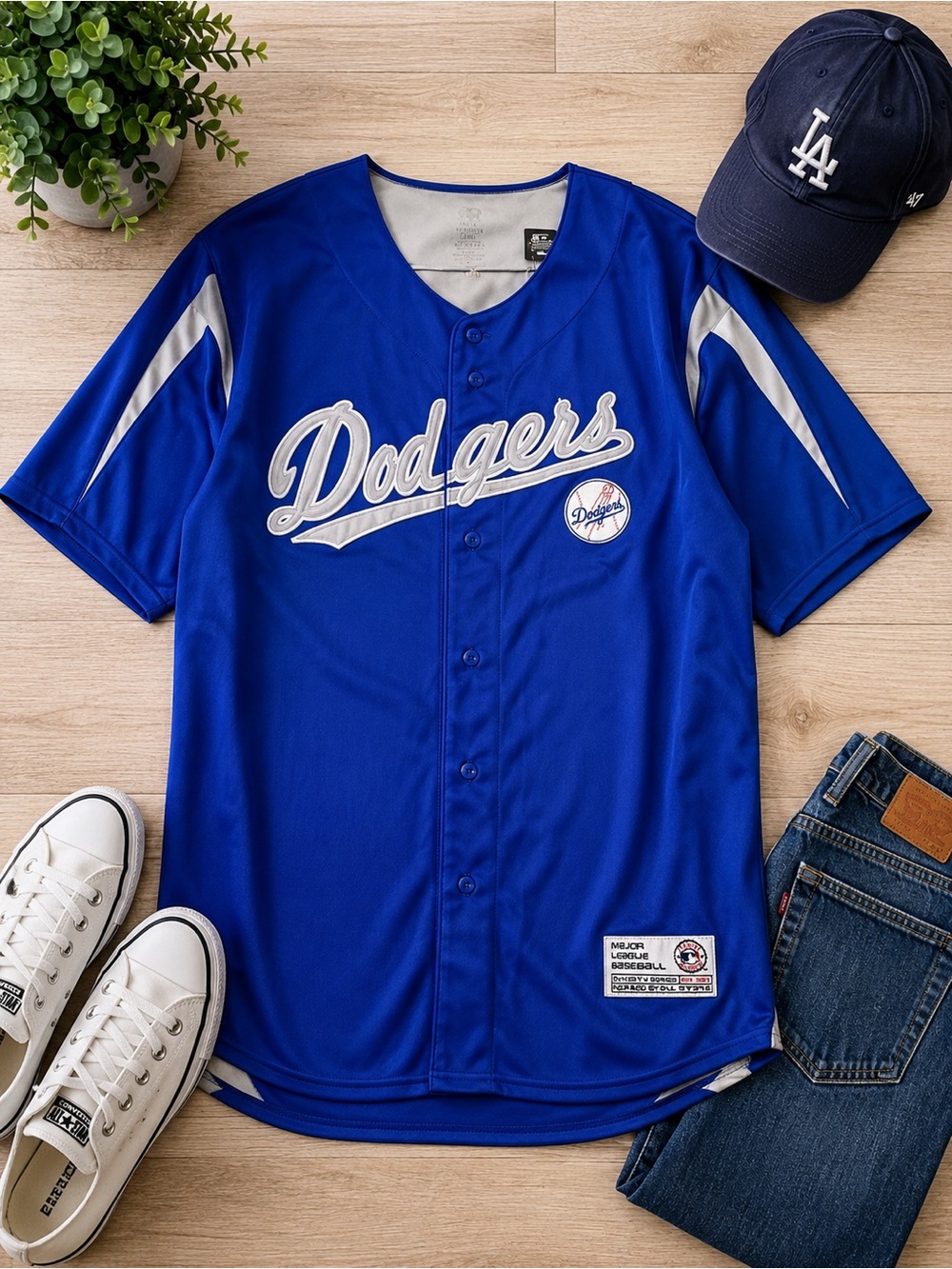 Los Angeles Dodgers MLB Baseball Jersey – Blue – Size 2XL